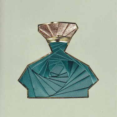 Perfume bottle...iris folded