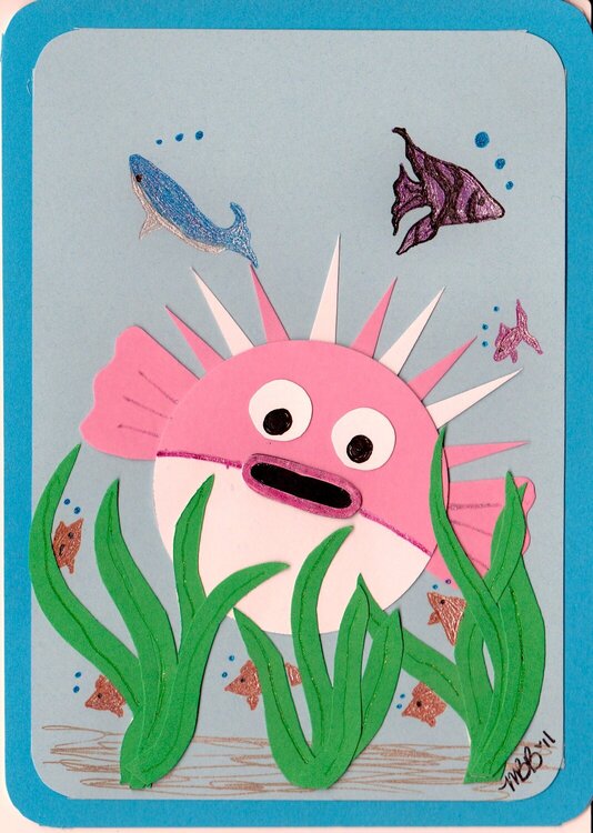 Pink puffer fish...