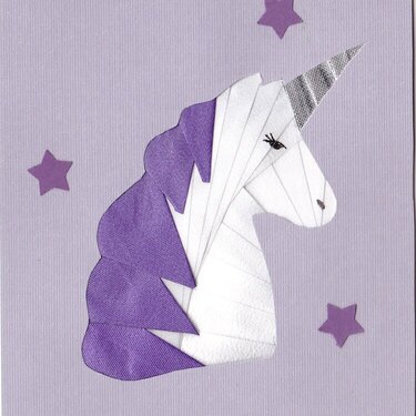 Iris folding unicorn