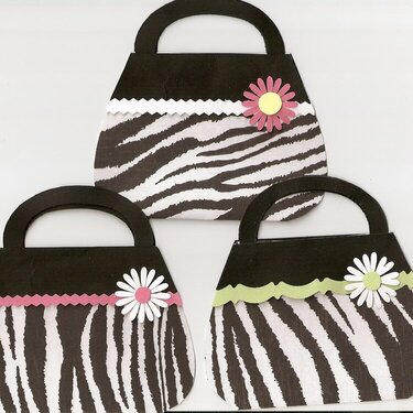 Zebra striped purses