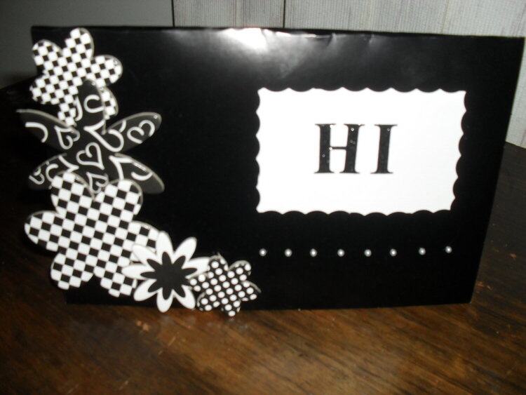 A black and White Card