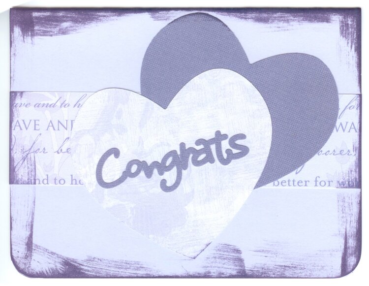 Congrats-Wedding Card Purple