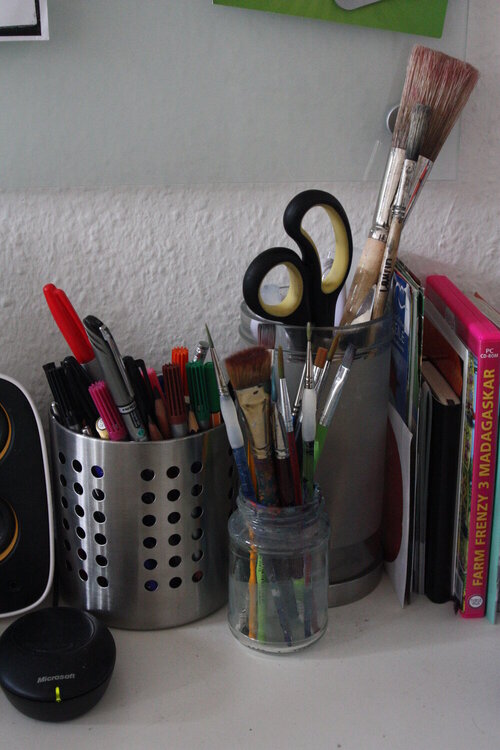May AGC - Favourite Scrap Tool - My Paint Brushes &amp; Scissors &amp; Pens