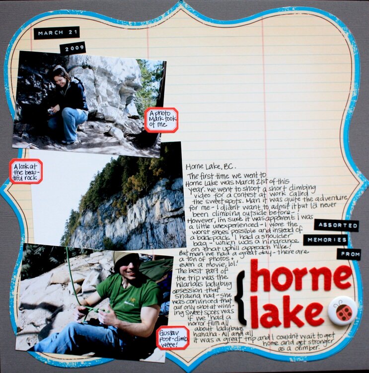 [Assorted Reminiscenses of] Horne Lake