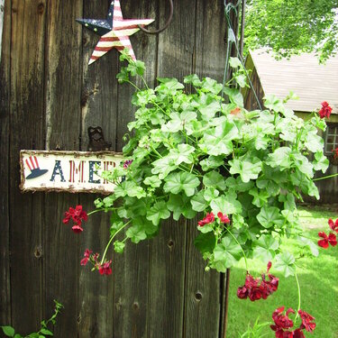 patriotic barn