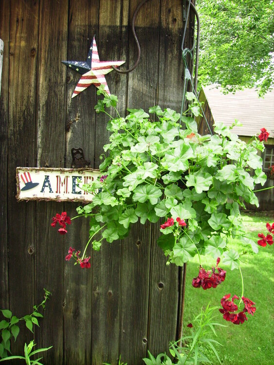 patriotic barn