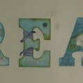 Wooded letters decorated DREAM