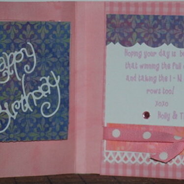 Insid of Bingo Bella Birthday Card