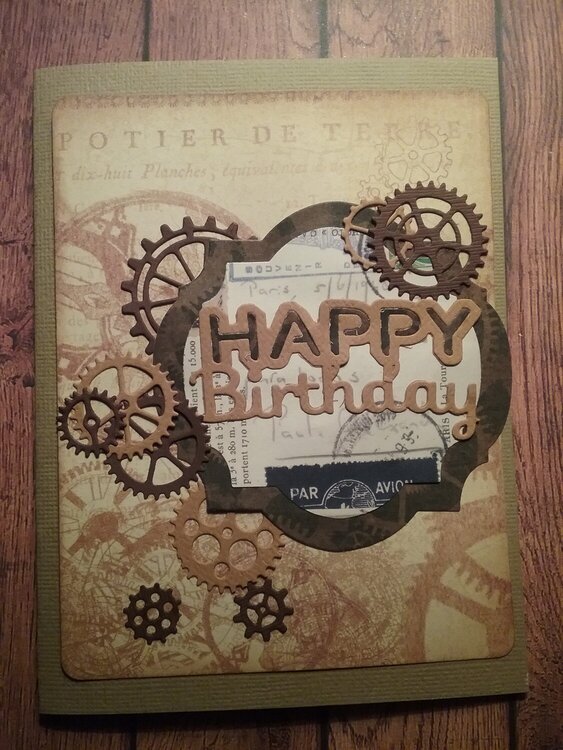 Masculine birthday card