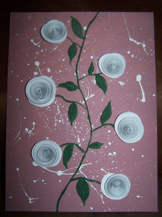 Paper Roses on Canvas