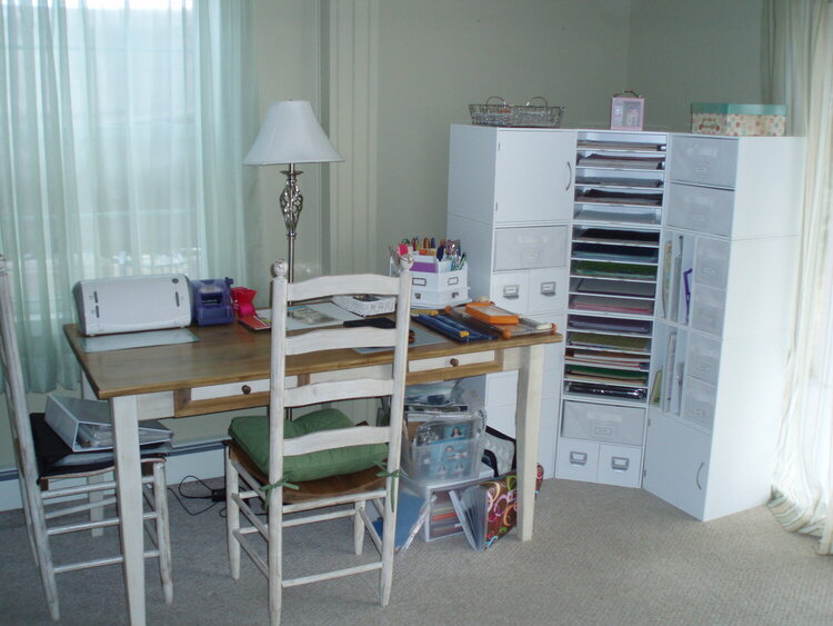 My scrapbook room--well scrapbook corner