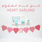 *We R* Alphabet Punch Board Heart Garland