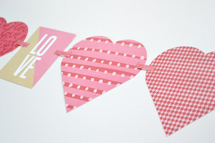 *We R* Alphabet Punch Board Heart Garland