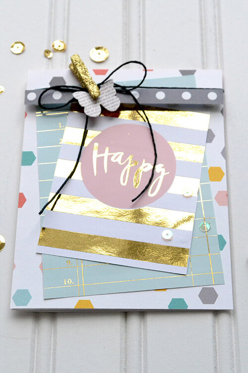 DIY Gold Foil Cards: Heidi Swapp Minc