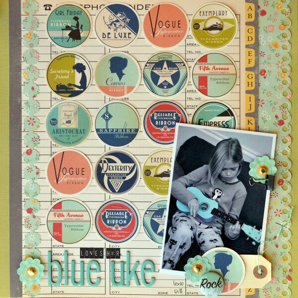 loves her blue uke