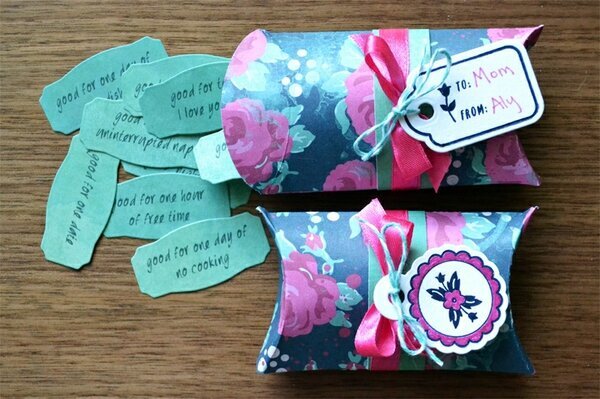 *We R* mother&#039;s day coupon pillow boxes