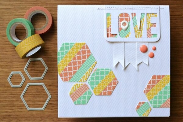 *We R* die cut washi tape card