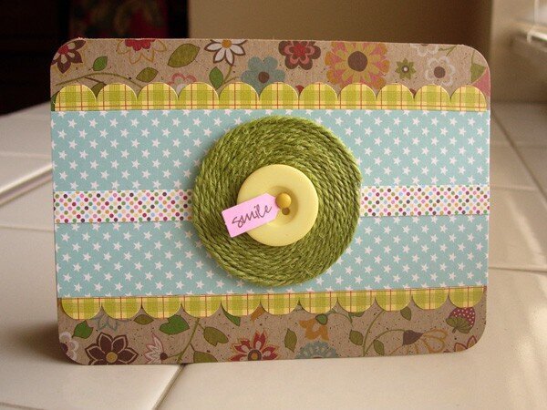cards without the use of stamps--kraft spring card set