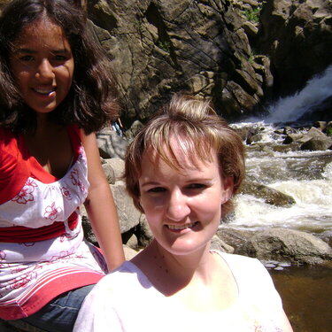 My niece and I in Boulder Falls