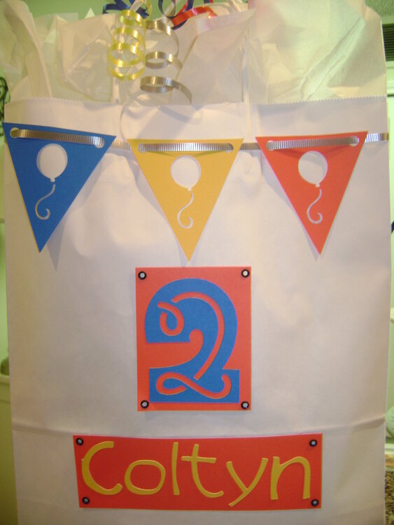 Coltyn&#039;s gift bag, his 2nd birthday