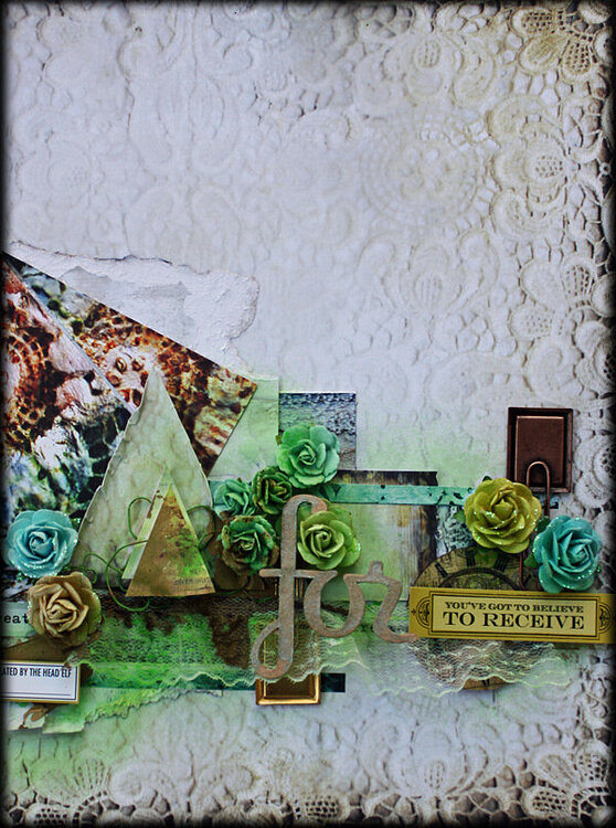 For to Receive... an altered book cover **7 Dots Studio**