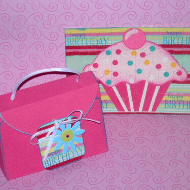 Happy Birthday Puzzle Card with Paper Box
