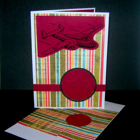 Airplane Vintage Clip Art Birthday Card