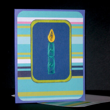 Quilled Birthday Candle Card