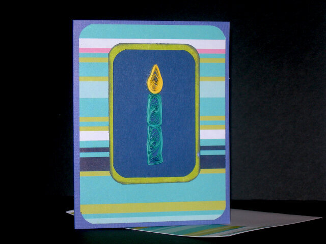 Quilled Birthday Candle Card