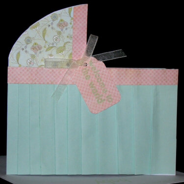 Baby Bassinet Shape Greeting Card