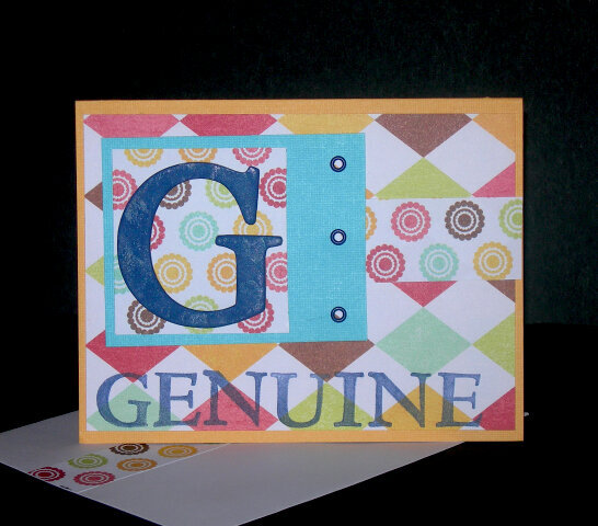 G is for Genuine Alphabet Series Card