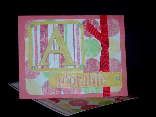 A is for Adorable Alphabet Series Card