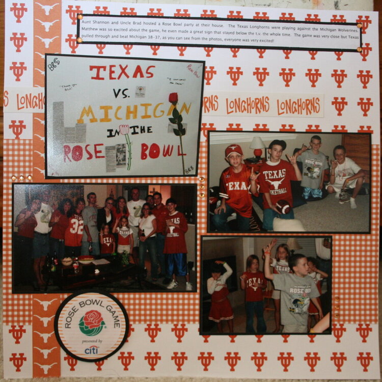 Rose Bowl - TX Won!