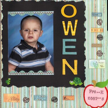 Owen&#039;s Pre-K School Portrait