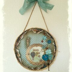 "Never Give Up" Wall Hanging **SWIRLYDOOS KIT CLUB**