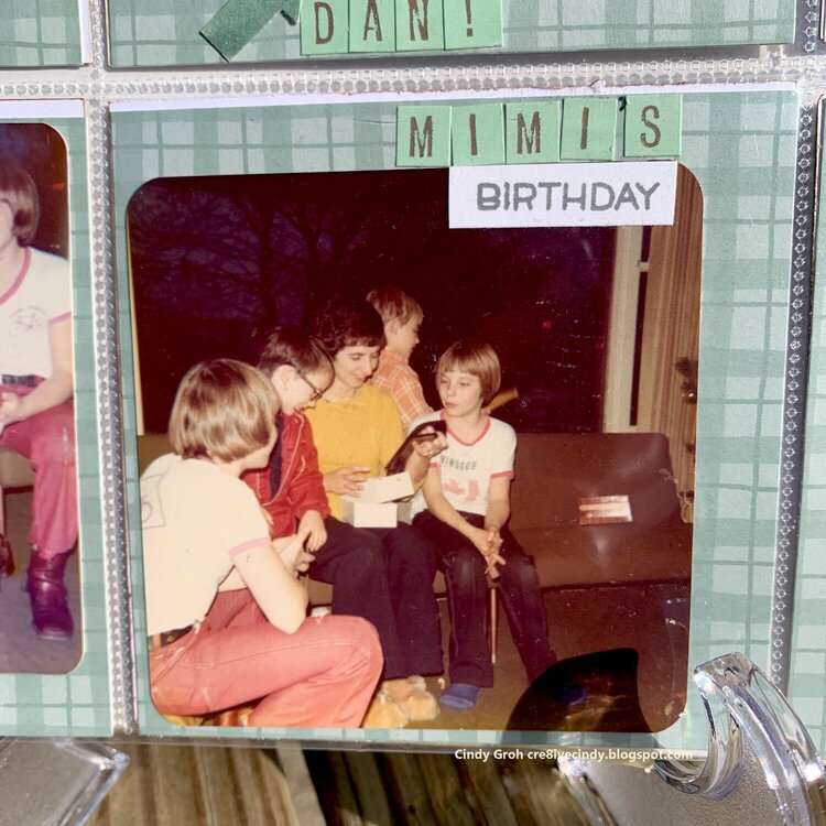 1975 scrapbook layout and pocket page too