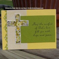 Deep Red stamps Cross Card