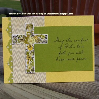 Deep Red stamps Cross Card