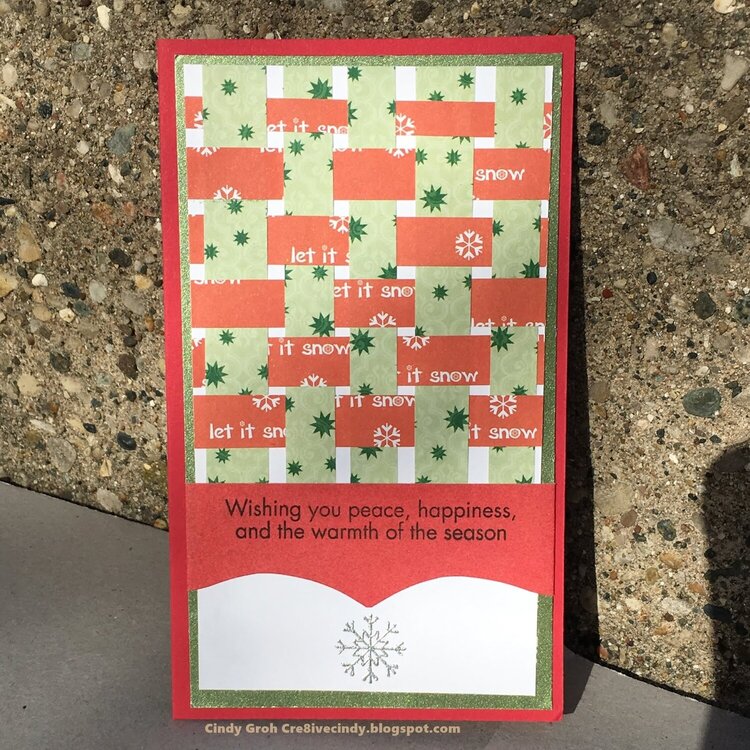 Weaved Christmas card