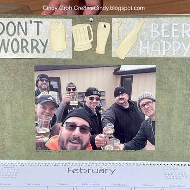 Don&#039;t Worry Beer Happy Calendar cottage Feb