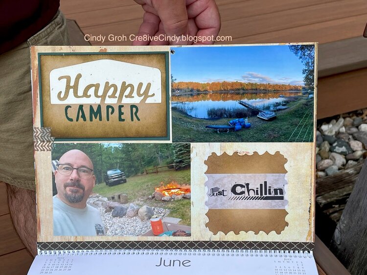 Happy Camper Calendar Layout