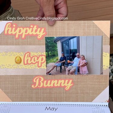 Hippity Hop Bunny Calendar layout