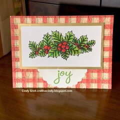 Deep Red Stamps Joy card