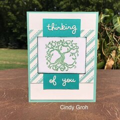 Thinking of you with Deep Red stamps