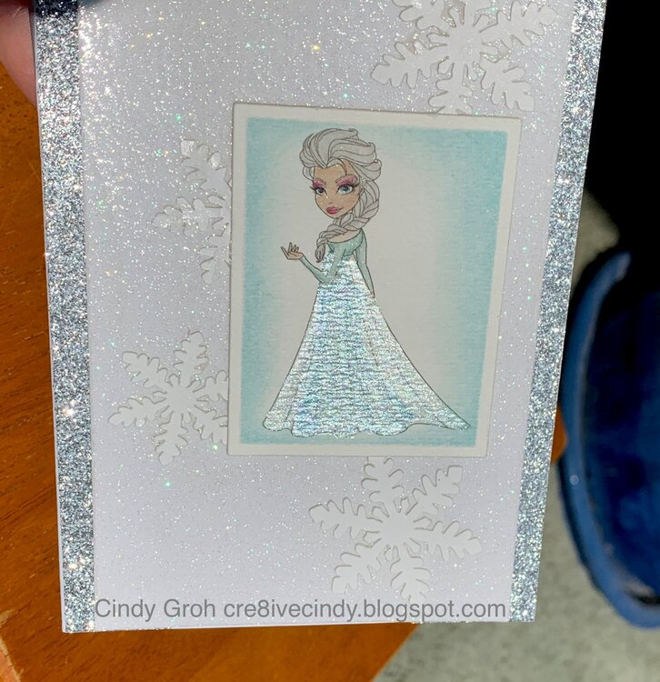 Elsa Sparkles card