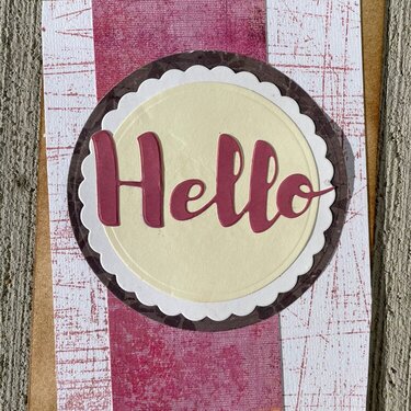 Hello in pink card