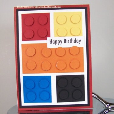 Lego Birthday card