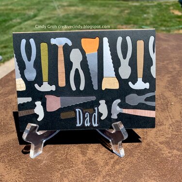 Tool die-cut Father's Day card
