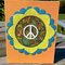 Peace cards with Paisley fabric circles