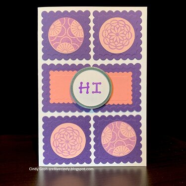 Pink and Purple Hi card